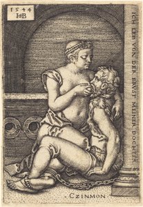 Szymon i jego córka (Cimon i Pero) autorstwa Sebald Beham