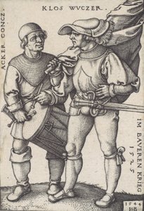Standardowy okaziciel i perkusista, 1544. autorstwa Sebald Beham
