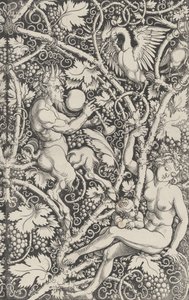 Tapeta z wizerunkiem rodziny Satyrów, 1515. autorstwa Sebald Beham