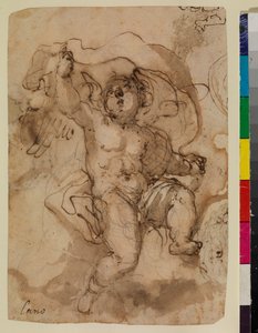 Putto na chmurze (recto) autorstwa Sebastian (attr.to) Munoz
