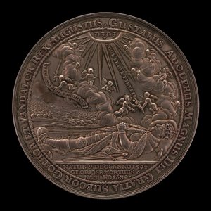Śmierć Gustawa II Adolfa, 1594-1632, króla Szwecji 1611 [awers], 1634. autorstwa Sebastian Dadler