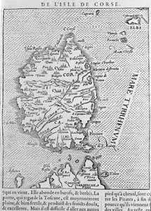 Korsyka po „Cosmographia Universalis” Sebastiana Munstera. Bazylea 1558 autorstwa Sebastian Munster