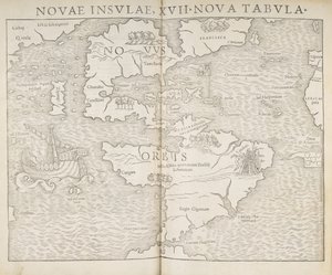 Mapa Ameryki Północnej, Nowe Wyspy, 17 nowych map, Sebastian Munster autorstwa Sebastian Munster