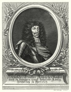 Leopold I, cesarz rzymski (grawerowanie) autorstwa Sebastian van (after) Dryweghen