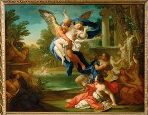 Boree enlevant Orythyie - Gwałt na Oreithyi dokonany przez Boreasa ... autorstwa Sebastiano Conca