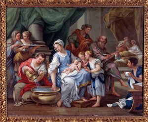 Narodziny św. Jana Chrzciciela (Narodziny św. Jana Chrzciciela) Obraz Sebastiano Conca (1680-1764) XVIII-wieczne Museo dell