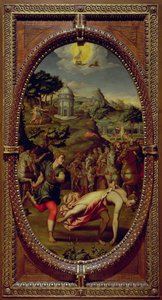 Atalanta i Hippomenes, 1572 (olej na łupku) autorstwa Sebastiano Marsili