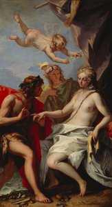 Bachus i Ariadna (olej na płótnie) autorstwa Sebastiano Ricci