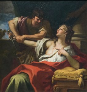 Roman Lucretia, koniec XVII wieku (olej na płótnie) autorstwa Sebastiano Ricci