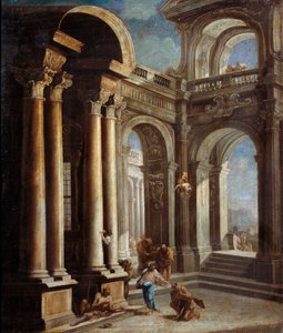 Uzdrowienie niewidomego z Jerycha”. autorstwa Sebastiano Ricci