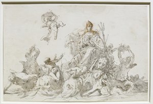 Triumf Wenecji autorstwa Sebastiano Ricci