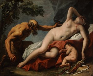 Wenus i Satyra autorstwa Sebastiano Ricci
