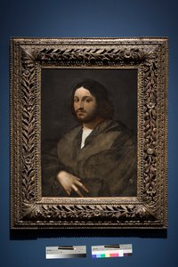 Portret mężczyzny, c.1516-20 (olej na panelu, przeniesiony z panelu) autorstwa Sebastiano del (c.1485 1547) Piombo