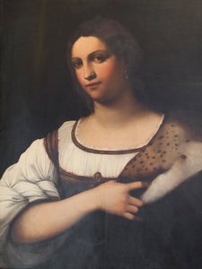 Portret kobiety, czyli Fornarina (olej na desce)