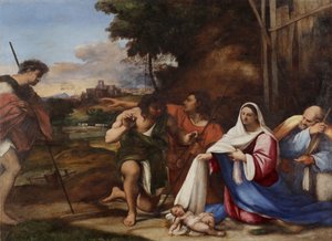 Adoracja pasterzy, 1510 autorstwa Sebastiano del Piombo