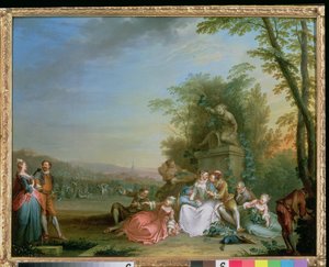 Grape Harvest, ok. 1750 (panel) (para do 87638) autorstwa Sebastien II Le Clerc