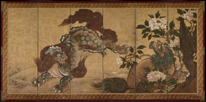 Lwy, 1668. autorstwa Sekkei Yamaguchi