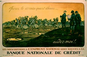 Francuski plakat z I wojny światowej zachęcający do zakupu obligacji wojennych, ok. 1914-18