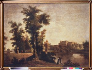Krajobraz w pobliżu Sankt Petersburga. Obraz Siemion Fiodorowicz Szczedrin (Semion Szczedrin) (1745-1804), olej na płótnie