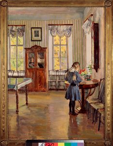W domu - obraz Siergieja Arseniewicza Winogradowa (1869-1938), olej na płótnie autorstwa Sergei Arsenevich Vinogradov