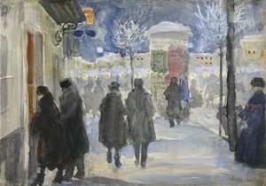 Ulica Moskiewska, 1922 autorstwa Sergei Arsenevich Vinogradov