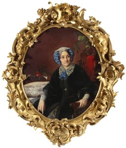 Portret księżnej Izabeli Adamownej Gagariny 1800-1886 z hr. Walewskiej, lata 50. XIX w. autorstwa Sergei Konstantinovich Zaryanko