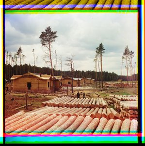 Kłody do budowy kolei, Shadrinsk, Syberia