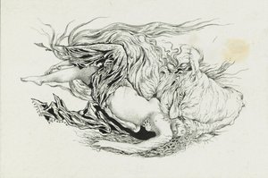 Czernomor i Ludmiła. Ilustracja do wiersza Rusłan i Ludmiła A. Puszkina, 1921-1926.