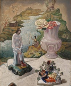 Figury i kwiaty porcelanowe autorstwa Sergei Yurievich Sudeykin
