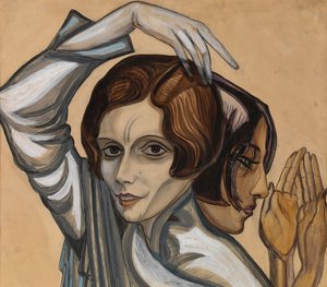 Portret Elene Komisarjevskaia-Balieff i Natalii Mołostowej autorstwa Sergei Yurievich Sudeykin