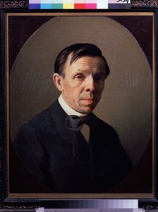 Portret artysty Sergey (Sergei, Serguei) Konstantinovich Zaryanko (Zarianko) (1818-1870) (Portret artysty Sergey K. Zaryanko) Obraz Aleksieja Michajłowicza Kolesowa (1834-1902), olej na płótnie. Sztuka rosyjska, portret XIX wiek. Państwo Tretiakow