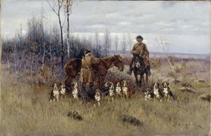 Polowanie na lisa autorstwa Sergey Semyonovich Voroshilov