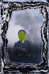 Młody dżentelmen pozujący samotnie, 2019 (mixed media)