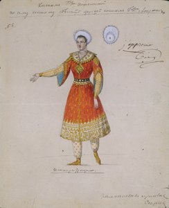 Projekt kostiumu do baletu Carina Syuyumbeki autorstwa A. Blanche, 1832 autorstwa Serkov