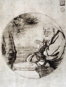 Portret Lao-Tzu, chińskiego filozofa z VI wieku pne, rysunek Sesshu Toyo (1420-1506), cywilizacja japońska, okres Muromachi