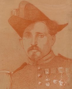 Portret włoskiego żołnierza autorstwa Severin Falkman
