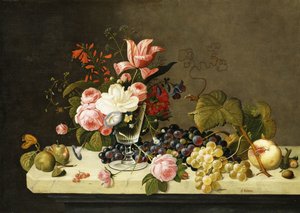 Kwiaty i Owoce, autorstwa Severin Roesen