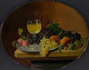 Martwa natura z owocami i kieliszkiem do wina, 1865-70.