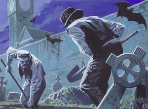 Burke i Hare, Grabieżcy i mordercy (gwasz na papierze) autorstwa Severino Baraldi