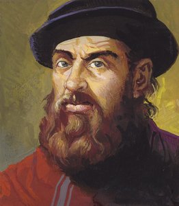 Ferdynand Magellan (gwasz na papierze) autorstwa Severino Baraldi