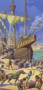 Flota Ferdynanda Magellana autorstwa Severino Baraldi