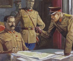 Generał Georgij Żukow kłóci się ze Stalinem o taktykę wojskową