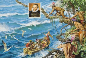 Sir Francis Drake (ok. 1540-96) (gwasz na papierze) autorstwa Severino Baraldi