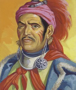 Tecumseh i Tenskwatawa (gwasz na papierze)