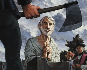 Egzekucja Waltera Raleigha (1552-1618) (gwasz na papierze) autorstwa Severino Baraldi