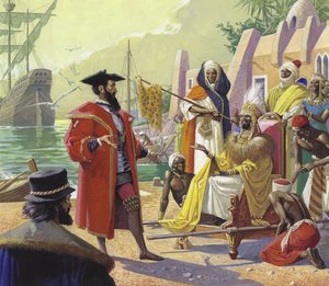 Vasco de Gama (1469-1524) (gwasz na papierze)