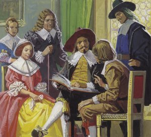 William Dampier próbuje osiedlić się w Anglii autorstwa Severino Baraldi