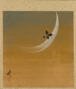 Półksiężyc z albumu obrazów Czcigodnego Zeshina autorstwa Shibata Zeshin