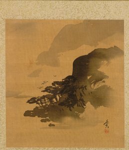 Karta z albumu tematów sezonowych: Przepiórka w trawie, 1847. autorstwa Shibata Zeshin