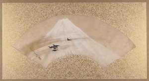 Góry z Ptakami, koniec XIX wieku. autorstwa Shibata Zeshin